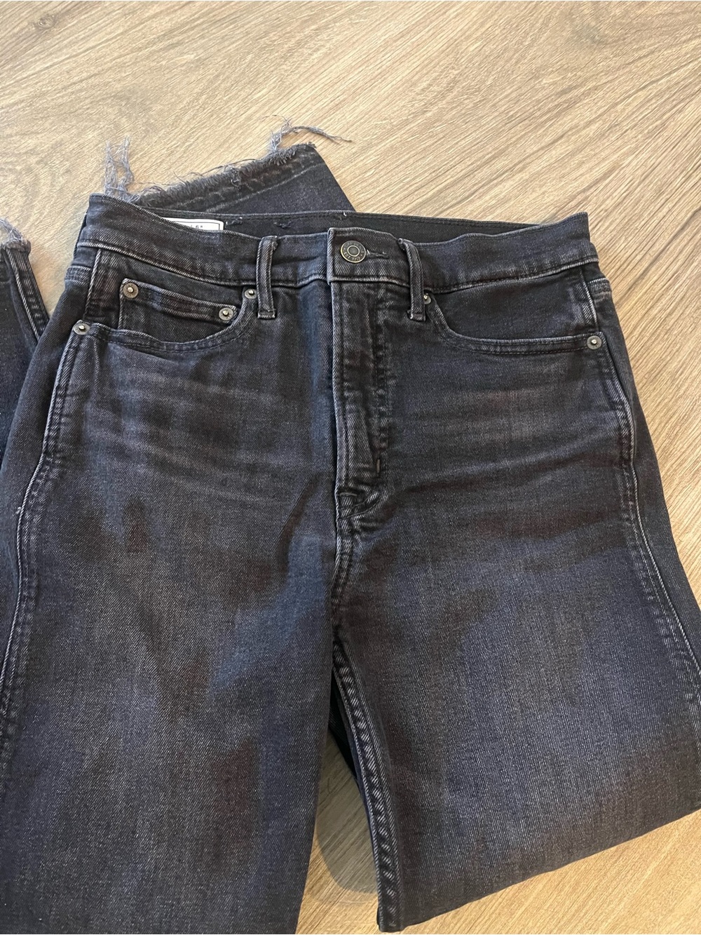 Women’s Black High-Rise Straight Jeans